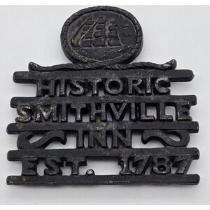 Historic Smithville Inn Est 1787 Cast‎ Iron Trivet Vintage Rustic Kitchen Decor